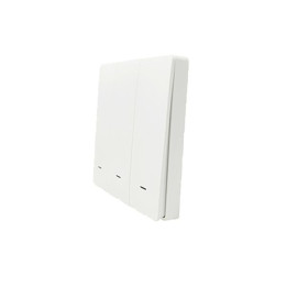 Commutateur sans fil SmartWise BEREM3 Bluetooth (eWeLink-Remote) avec 3 boutons, panneau avant à bouton-poussoir blanc