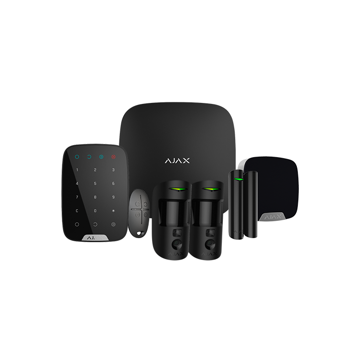 AJAX AJ-HUB2PLUSKIT-DP-PRO-B Smart Home Gateway Hub, Wi-Fi, 230V AC, Black