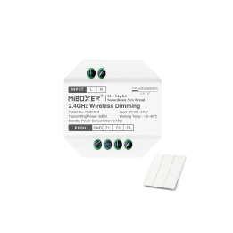Wireless 2.4GHz MONO 3-zone 100-230V Relay PUSH1-3