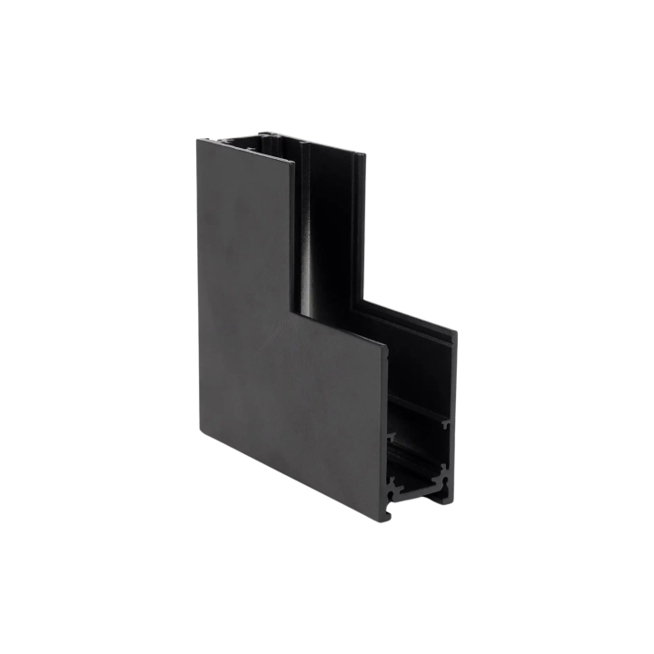 Vertical Corner Connector for Surface-Mounted Magnetic Track, Black