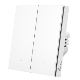 NIVIAN RETAIL NVS-FLATWALLSWITCH-201-WRB Smart Wi-Fi Wall Switch, 1-Gang Touch, White