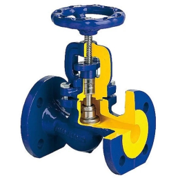 Stop valve zGLO Fig. 215 DN125 PN16, grey cast iron EN-GJL-250, execution: 01, stem connection with plug - separable - screw, st