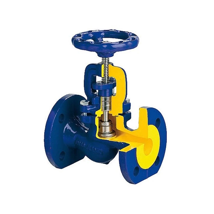 Stop valve zGLO Fig. 215 DN125 PN16, grey cast iron EN-GJL-250, execution: 01, stem connection with plug - separable - screw, st