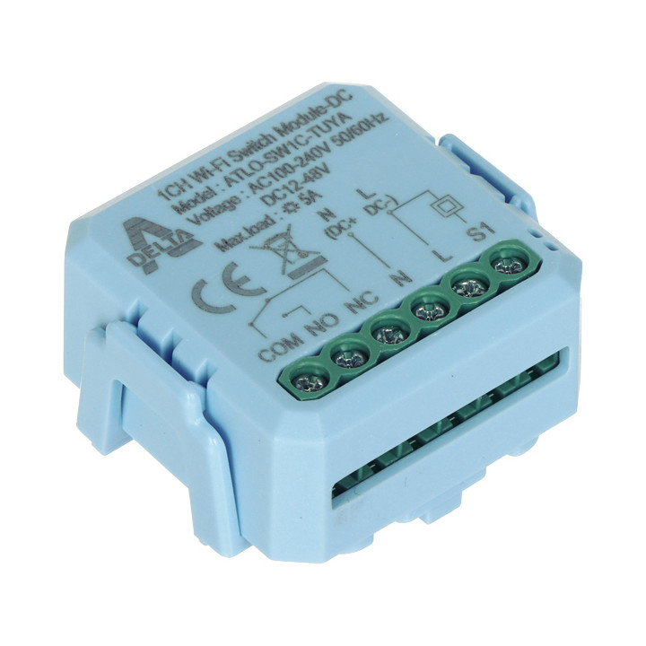 Умный Wi-Fi настенный выключатель ATLO ATLO-SW1C-TUYA – 1 группа, совместим с Tuya/Smart Life, Alexa и Google Home