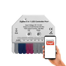 Контроллер MINI 5-в-1 для светодиодных лент Home Assistant Hue ZigBee TUYA