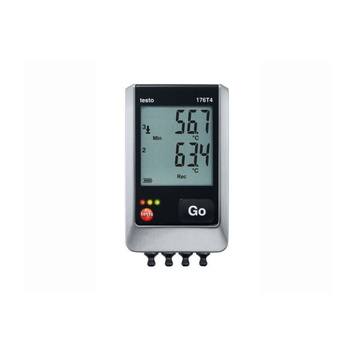 Temperature data logger Testo 176 T4 with 4 external channels for Type K, T and J thermocouples