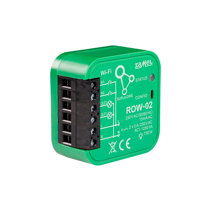 ZAMEL ROW-02 умный Wi-Fi выключатель SUPLA 230 В переменного тока
