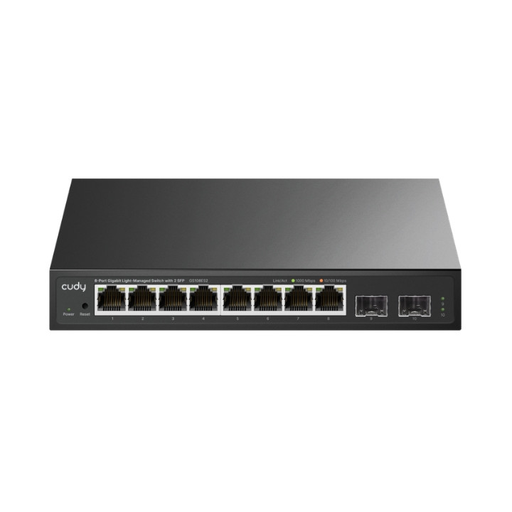 SWITCH   GS108ES2 8 PRIEVADŲ + 2X SFP CUDY