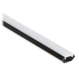 LED Strip Profile with Cover PR-LED/CB/2M 2m Corner Black Aluminium
