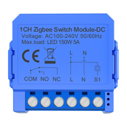 Avatto ZWSM16-DC-1 интеллектуальный 1-канальный модуль коммутатора ZigBee с сухим контактом постоянного тока