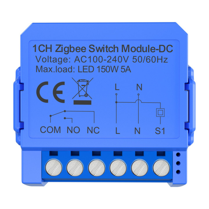 Avatto ZWSM16-DC-1 интеллектуальный 1-канальный модуль коммутатора ZigBee с сухим контактом постоянного тока
