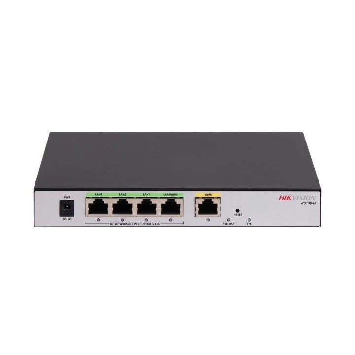 Hikvision DS-3WG105GP-SI Router PoE AP Controller 5x GbE 4x PoE 60W 100 Users