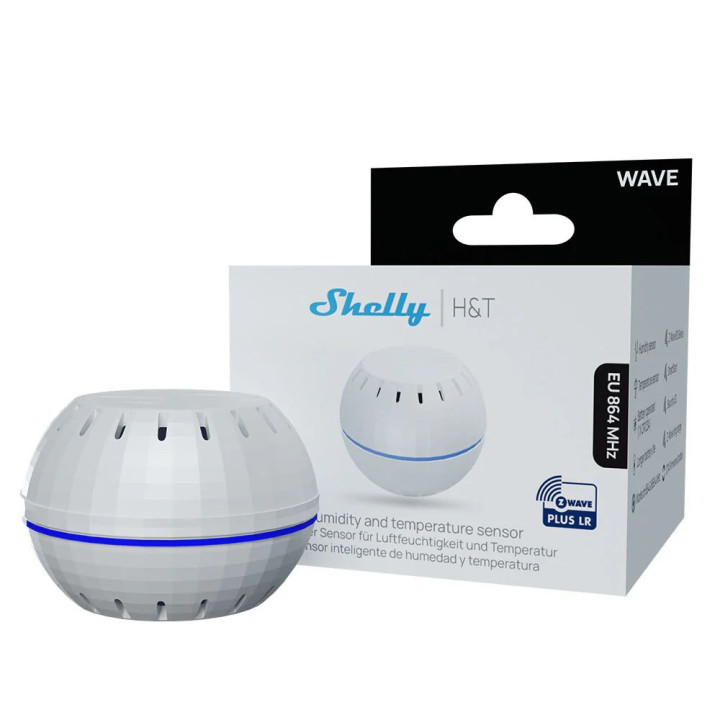 Shelly Wave H&T White EU LR - Умный датчик температуры и влажности