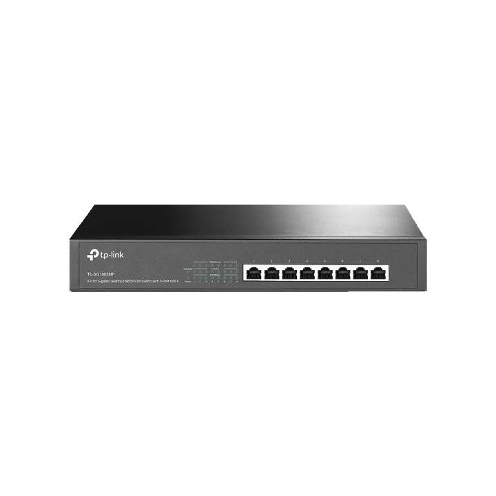 TP-Link :: Conmutador Gigabit PoE+ de 8 puertos, 8 puertos Gigabit RJ45, 802.3at/af
