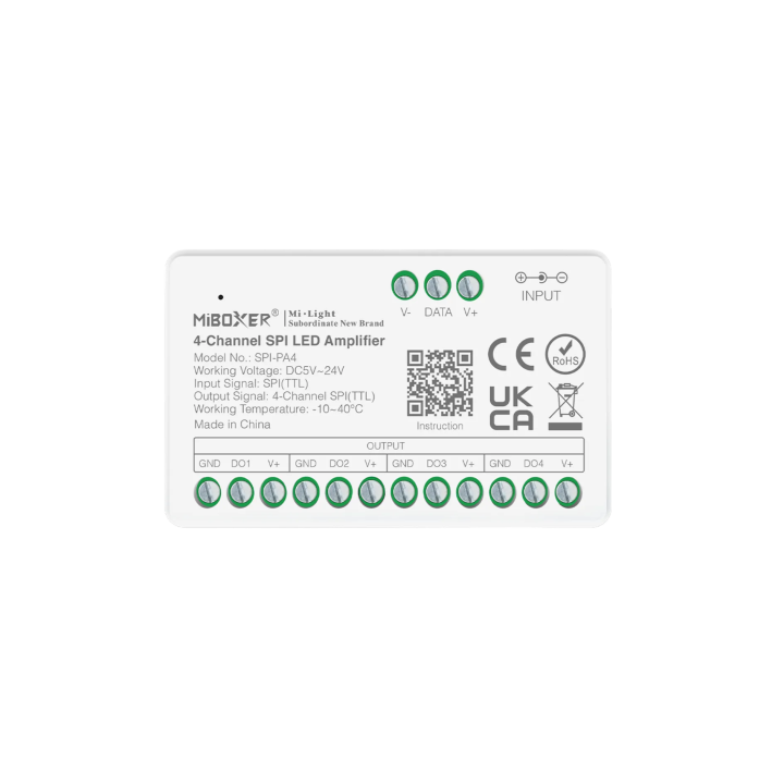4-Channel SPI LED Signal Amplifier MiBoxer SPI-PA4