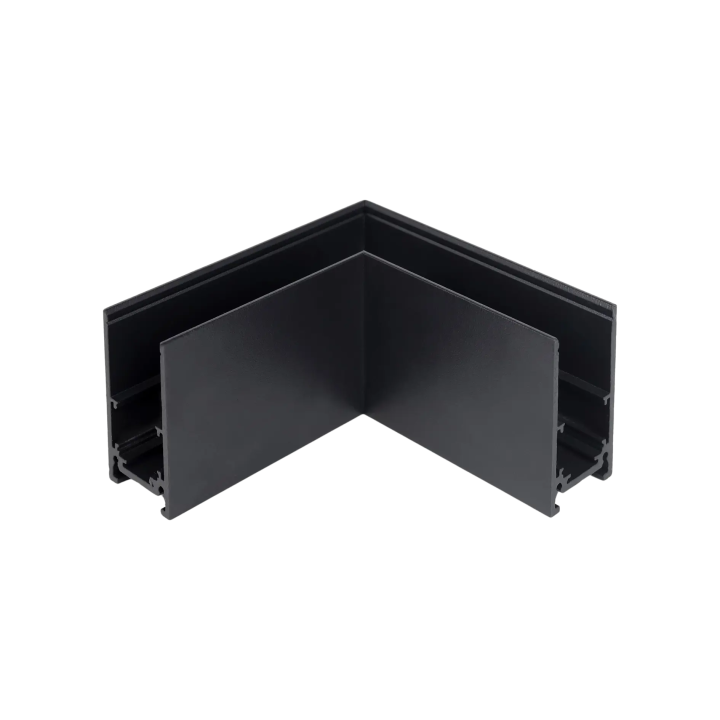 Horizontal Corner Connector for Surface-Mounted Magnetic Track, Black