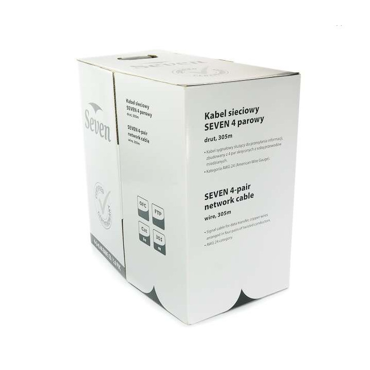 SEVEN :: Kabel sieciowy SEVEN FTP cat.5 Solid Outdoor 4x2 305m BOX