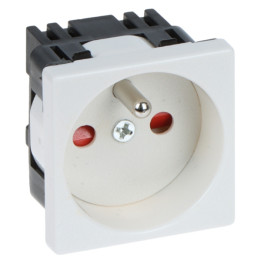 ALANTEC PZ01B Wall Socket - Single Outlet, Type E, White