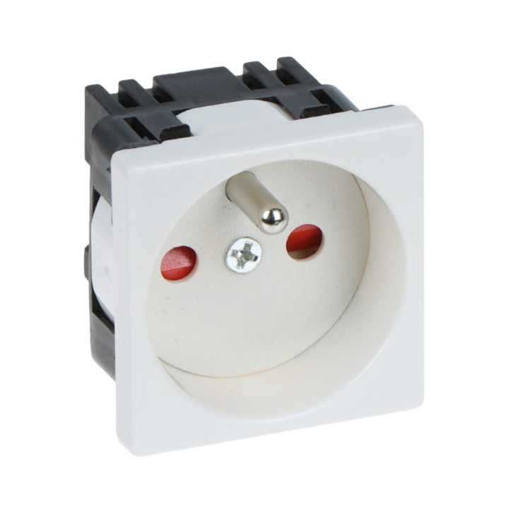 ALANTEC PZ01B Wall Socket - Single Outlet, Type E, White