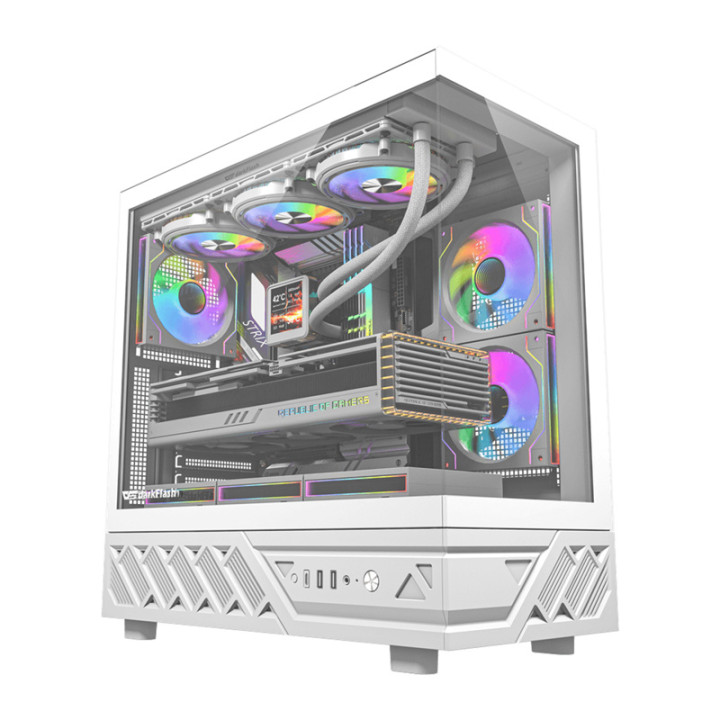 DarkFlash DS950 Computer Case (White) + 6 Fans