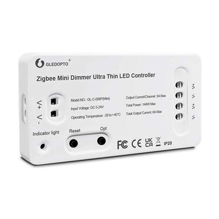 Ultra Mini LED Strip Dimmer Controller ZigBee HUE Tuya