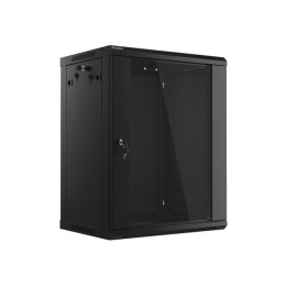 Lanberg 19" Wall-Mount Rack Cabinet 15U 450mm Glass Door