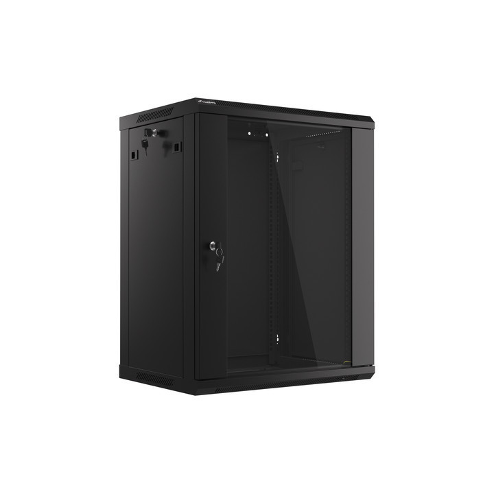Lanberg 19" Wall-Mount Rack Cabinet 15U 450mm Glass Door
