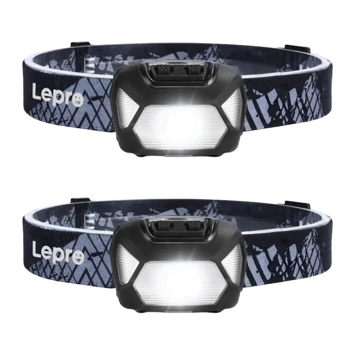 LEPRO 320015-2 200-Lumen Battery-Powered Headlamp Set (2-Pack)