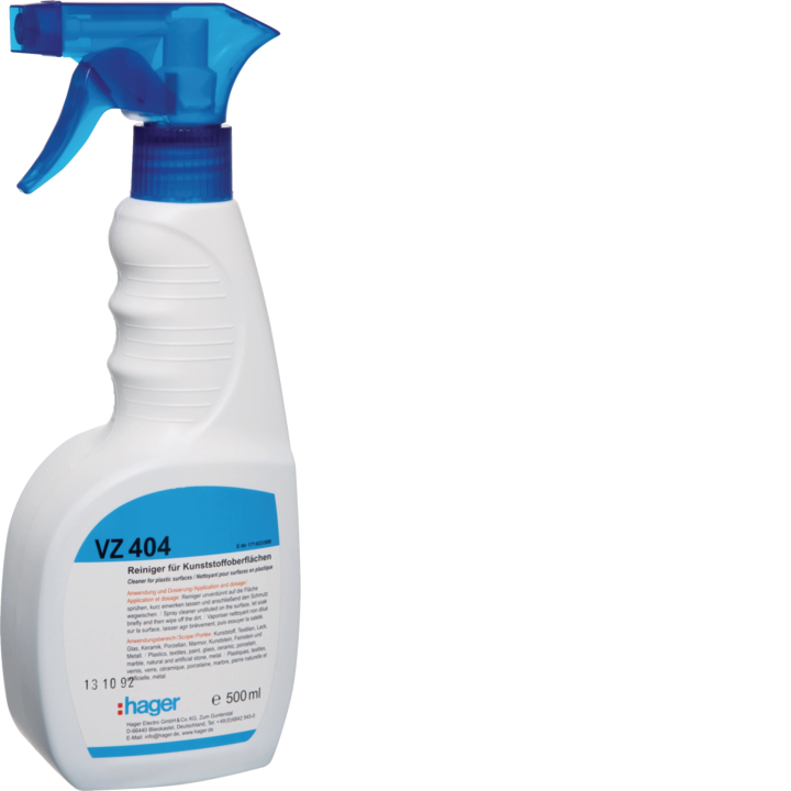 Hager VZ404 Volta Cleaning Spray for Plastic Surfaces