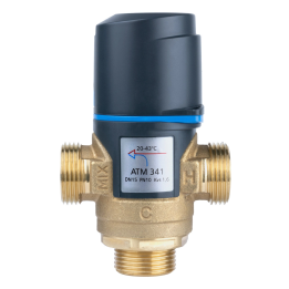 AFRISO ATM 341 – thermostatic mixing valve, DN15, G 3/4", 20–43°C, Kvs 1,6