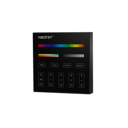 Wall mounted controller RGB+CCT 4-zone, black 2xAAA B4B
