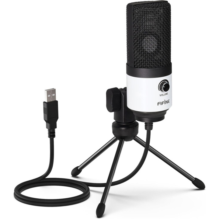 Fifine K669BW USB Condenser Microphone (White)