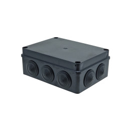 Boîtier S-BOX montage en saillie IP65 190x140x70mm avec presse-étoupes noir UV