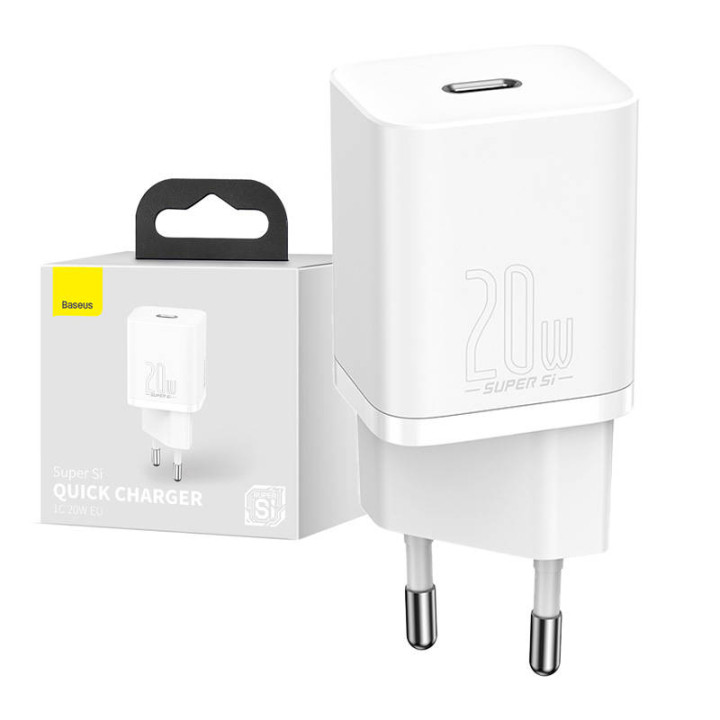 Baseus Super Si Quick Charger 1C 20W (White) CCSUP-B02