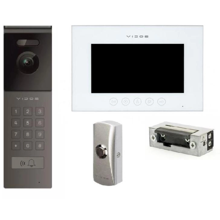 VIDOS VIDEOPHONE X S12D/M11W-X +BUTTON+ ELECTRIC DOOR OPENER