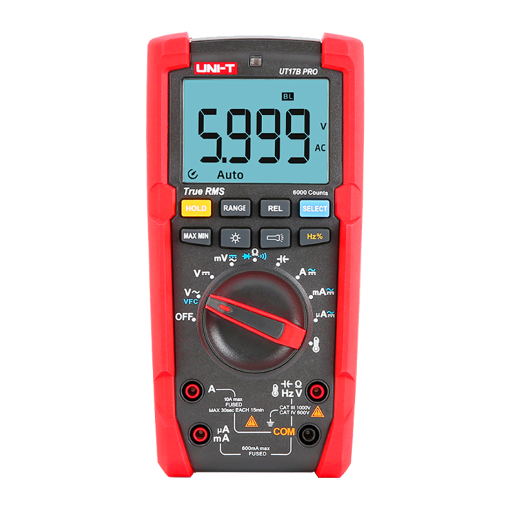 UNI-TREND UT17BPRO Digital Multimeter 6000 Counts True RMS CAT III