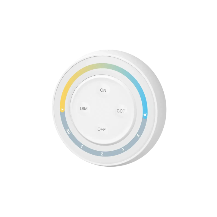 Wall mounted controller CCT Round 4-zone 2xAAA S1-W+
