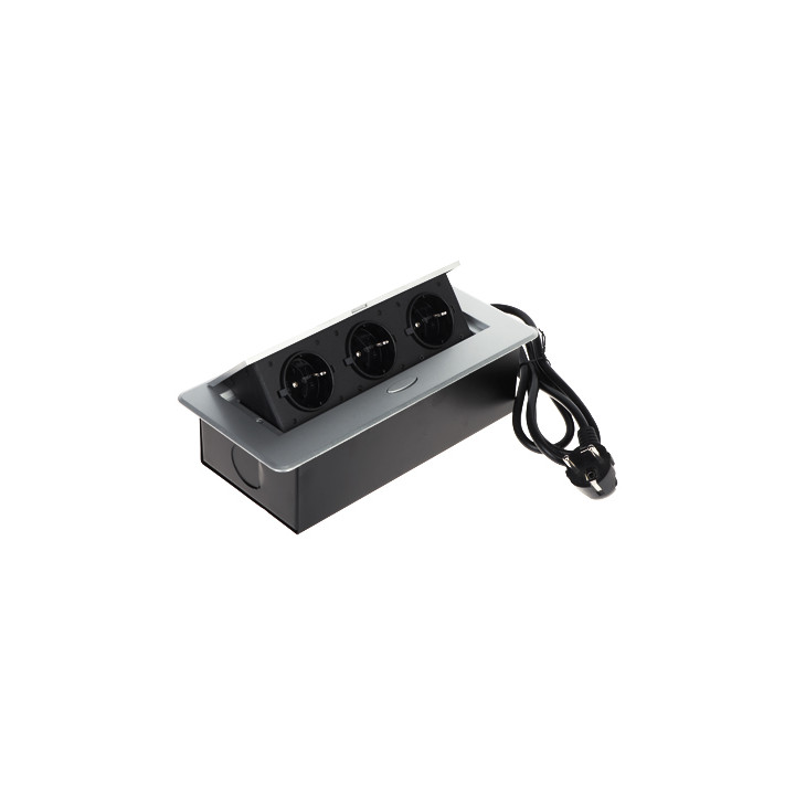 FPS-3S/CABLE Power Strip with 3 Outlets - Furniture Mountable, Type E/F