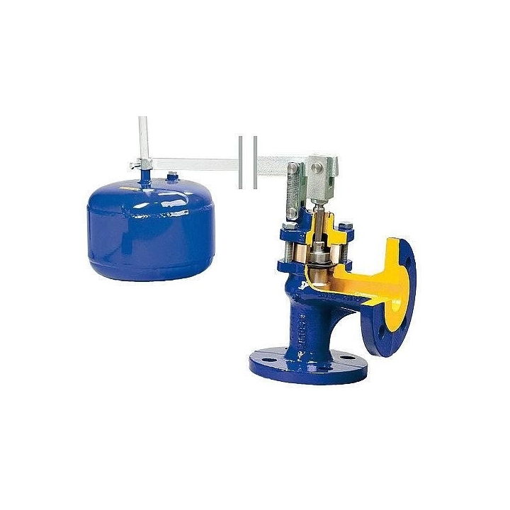 Float valve DN65,FIG.274, execution 16: stem and plug - stainless steel, plug end - EPDM conical
