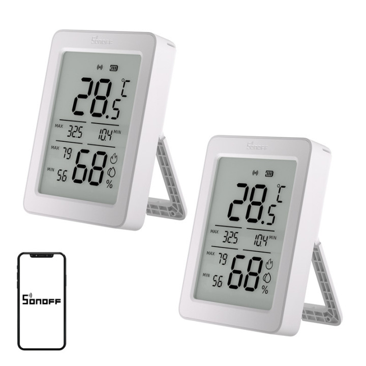 SONOFF ZigBee SNZB-02DR2 Temperature and Humidity Sensor, 2-Pack