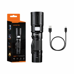 Superfire X60-T Flashlight, 1500lm, USB, 3400mAh