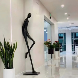 Immax SILUETTE Human RELAX 178 cm – statua, włókno szklane, kolor czarny