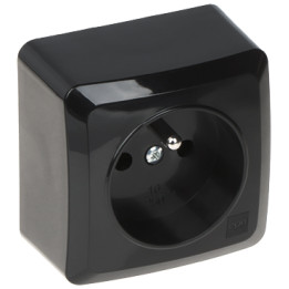 Elektro-Plast BERG/3733-09/EPN Surface-Mounted Single Socket 16A 250V Schuko Type F White