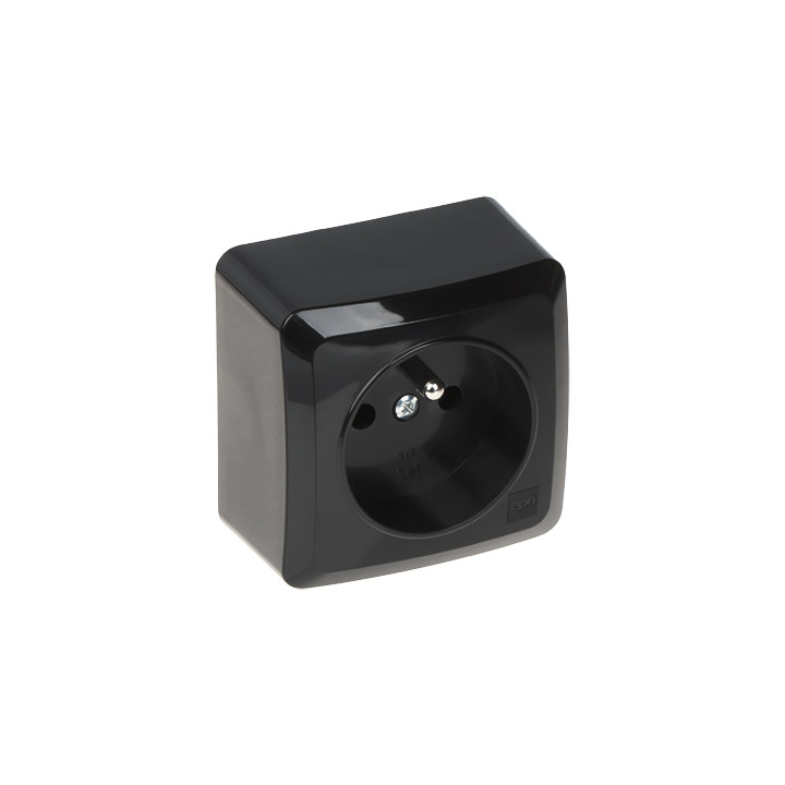 Elektro-Plast BERG/3733-09/EPN Surface-Mounted Single Socket 16A 250V Schuko Type F White