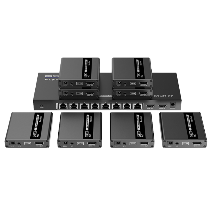 LENKENG HDMI-SPL-1x8-4K30-CAT6 1x8 HDMI Splitter Extender over CAT6, 4K30Hz, 1080p60Hz