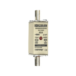 NH fuse-link gG, 500VAC, size 000, 40A double indicator/live tags