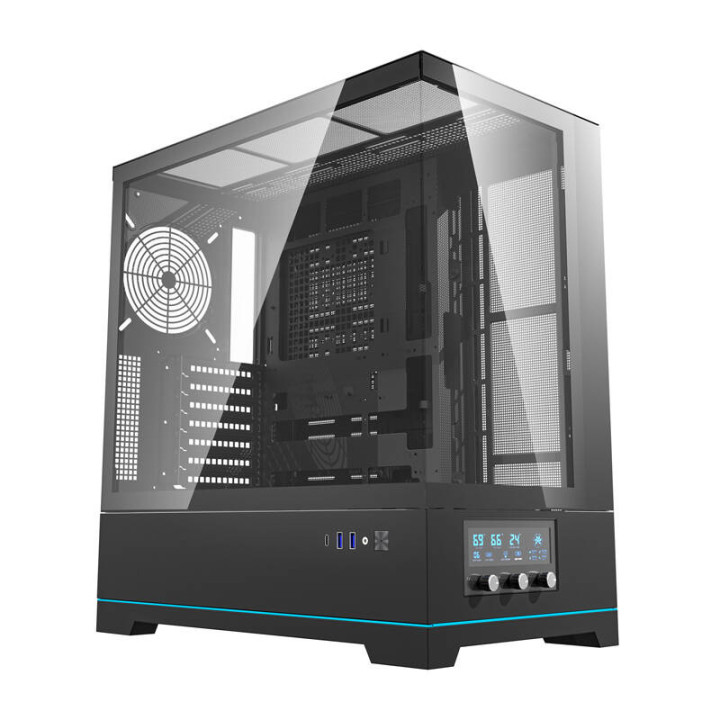 Darkflash DY451 Big Tower Computer Case (Black) - No Fans