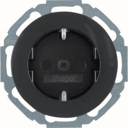Hager WL3120 RTV-SAT Throughpass Socket - White