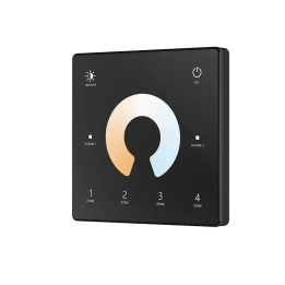 Pilot CCT LED Panel Slim Black Wall-Mounted 4-Zone LED RF 2.4GHz Series SD