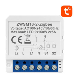 Модуль интеллектуального коммутатора ZigBee Avatto ZWSM16-W2 TUYA